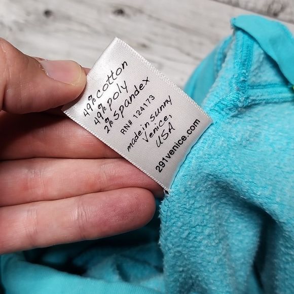 291 Venice teal together peace y2k bootcur flare sweatpants - Picture 3 of 8